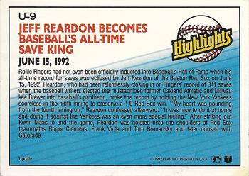 Jeff Reardon  baseball card collectible - Main Image 2