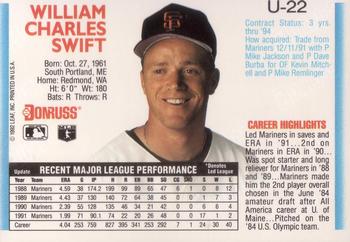 Bill Swift  baseball card collectible - Main Image 2
