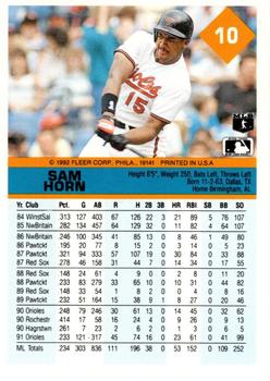 Sam Horn  baseball card collectible - Main Image 2