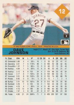 Dave Johnson  baseball card collectible - Main Image 2