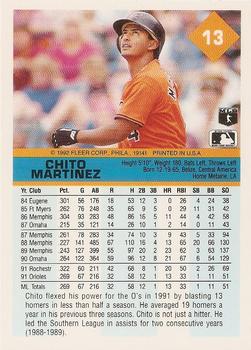 Chito Martinez  baseball card collectible - Main Image 2