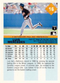 Luis Mercedes  baseball card collectible - Main Image 2