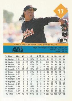 Jose Mesa  baseball card collectible - Main Image 2