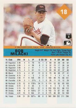 Bob Milacki  baseball card collectible - Main Image 2