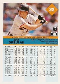 Joe Orsulak  baseball card collectible - Main Image 2
