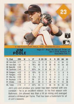 Jim Poole  baseball card collectible - Main Image 2