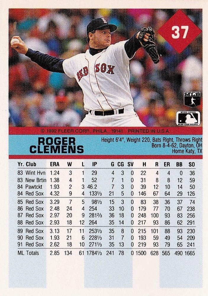 Roger Clemens  baseball card collectible - Main Image 2