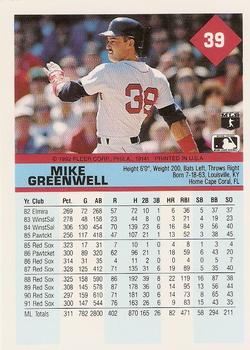 Mike Greenwell  baseball card collectible - Main Image 2