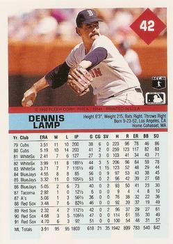 Dennis Lamp  baseball card collectible - Main Image 2