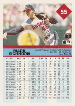 Mark Eichhorn  baseball card collectible - Main Image 2