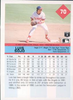 Luis Sojo  baseball card collectible - Main Image 2