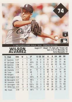 Wilson Alvarez  baseball card collectible - Main Image 2