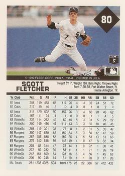 Scott Fletcher  baseball card collectible - Main Image 2