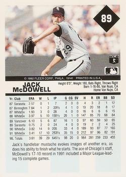 Jack McDowell  baseball card collectible - Main Image 2