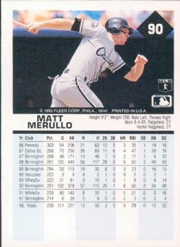 Matt Merullo  baseball card collectible - Main Image 2