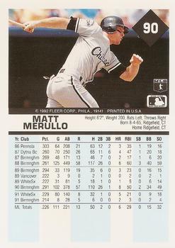 Matt Merullo  baseball card collectible - Main Image 2