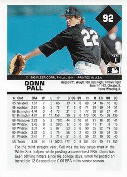 Donn Pall  baseball card collectible - Main Image 2