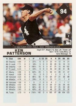 Ken Patterson  baseball card collectible - Main Image 2