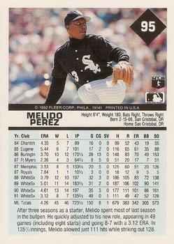 Melido Perez  baseball card collectible - Main Image 2