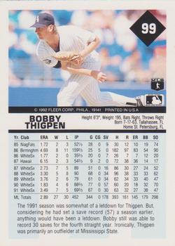 Bobby Thigpen  baseball card collectible - Main Image 2
