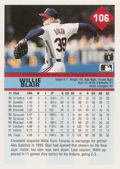 Willie Blair  baseball card collectible - Main Image 2