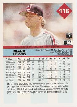 Mark Lewis  baseball card collectible - Main Image 2