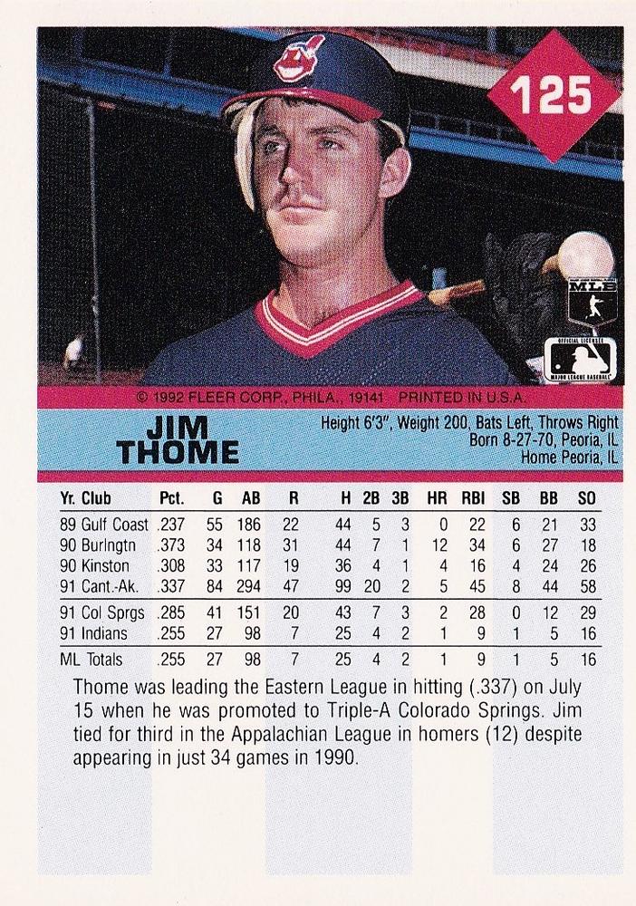 Jim Thome  baseball card collectible - Main Image 2