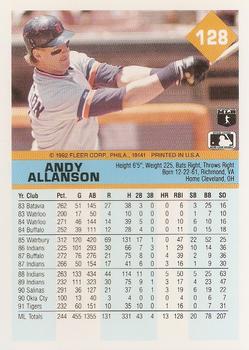 Andy Allanson  baseball card collectible - Main Image 2