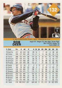Rob Deer  baseball card collectible - Main Image 2