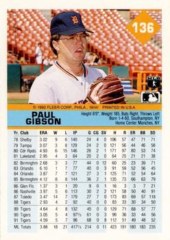 Paul Gibson  baseball card collectible - Main Image 2