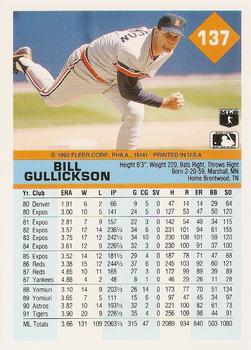 Bill Gullickson  baseball card collectible - Main Image 2