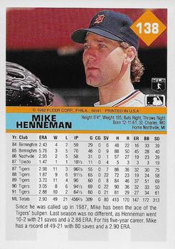 Mike Henneman  baseball card collectible - Main Image 2
