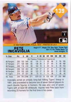 Pete Incaviglia  baseball card collectible - Main Image 2