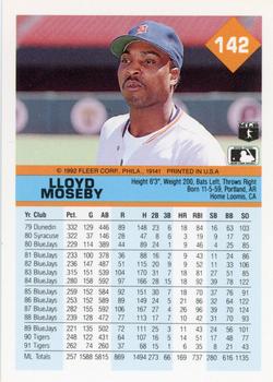 Lloyd Moseby  baseball card collectible - Main Image 2