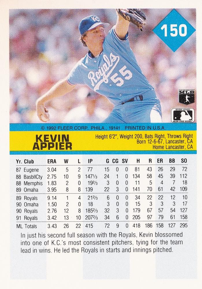 Kevin Appier  baseball card collectible - Main Image 2