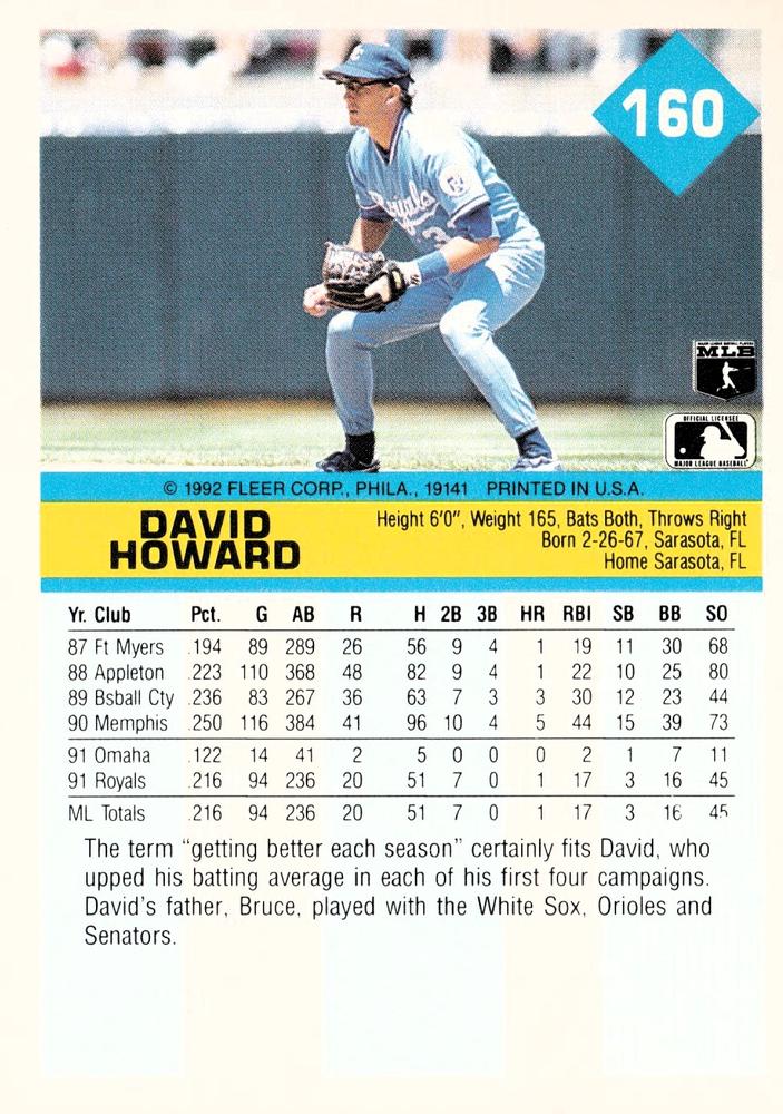 David Howard  baseball card collectible - Main Image 2