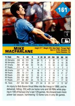 Mike Macfarlane  baseball card collectible - Main Image 2