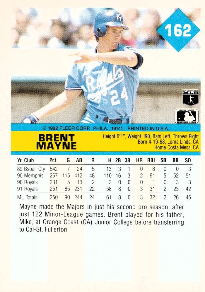 Brent Mayne  baseball card collectible - Main Image 2