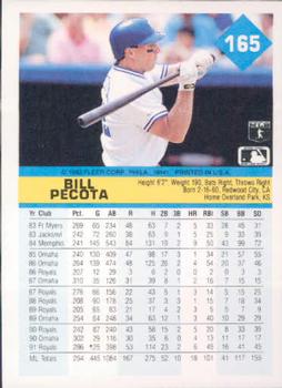 Bill Pecota  baseball card collectible - Main Image 2