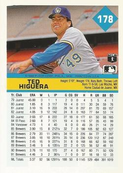 Ted Higuera  baseball card collectible - Main Image 2