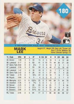 Mark Lee  baseball card collectible - Main Image 2