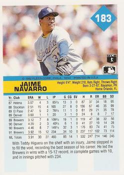 Jaime Navarro  baseball card collectible - Main Image 2