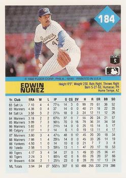 Edwin Nunez  baseball card collectible - Main Image 2