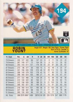 Robin Yount  baseball card collectible - Main Image 2