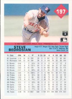 Steve Bedrosian  baseball card collectible - Main Image 2