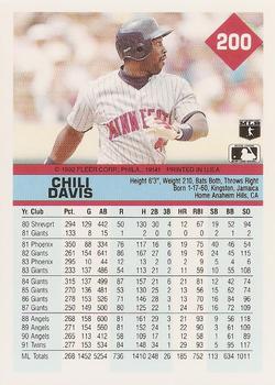 Chili Davis  baseball card collectible - Main Image 2