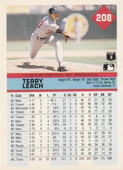 Terry Leach  baseball card collectible - Main Image 2