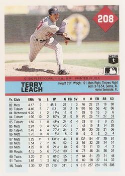 Terry Leach  baseball card collectible - Main Image 2