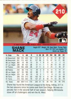 Shane Mack  baseball card collectible - Main Image 2
