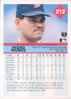 Pedro Munoz  baseball card collectible - Main Image 2
